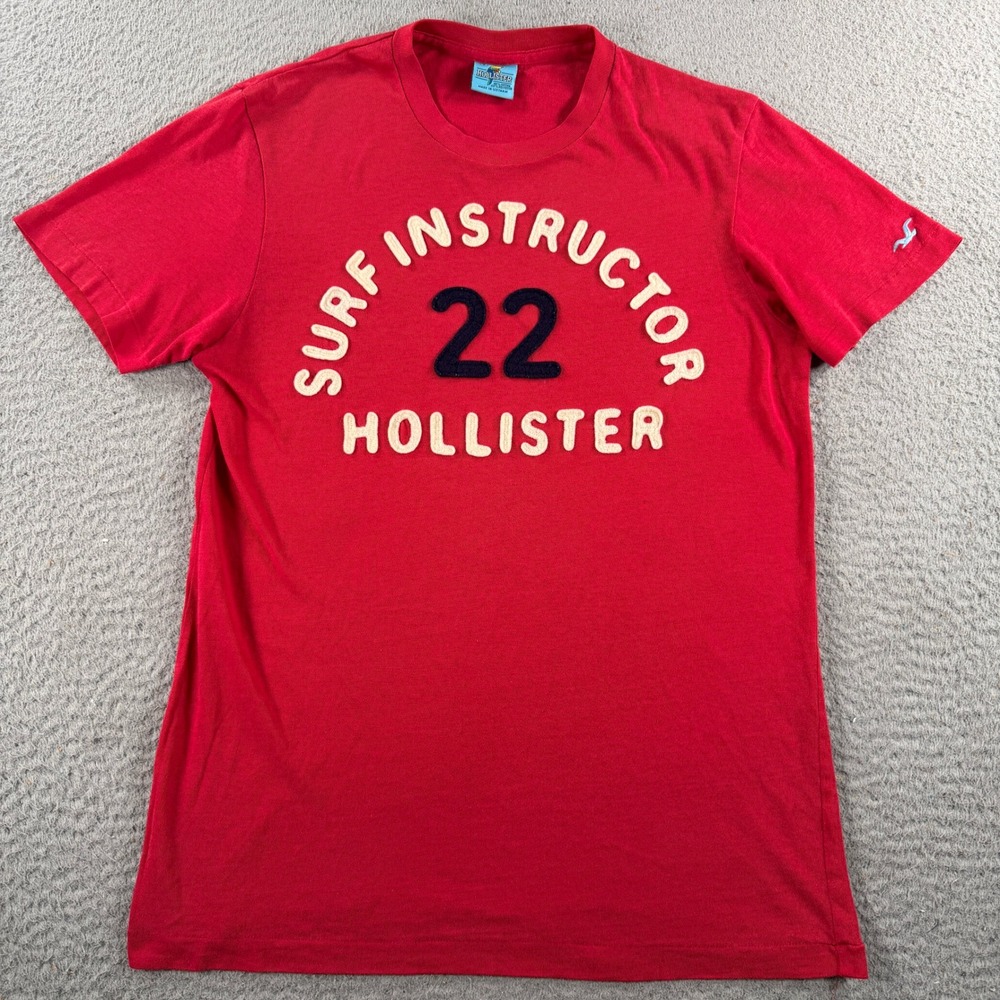Vintage Hollister Shirt Surf InstructorMens Small Red Single Stitch Parrot Tag